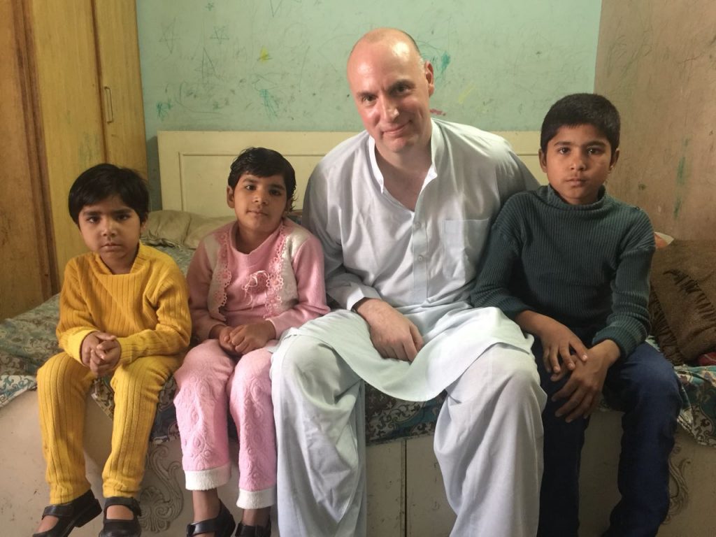 Praying with children of Shama and Shahzad