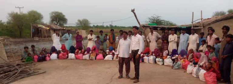 Starving people of Khipro whose homes were washed away in ‘record floods’ given food and mosquito nets
